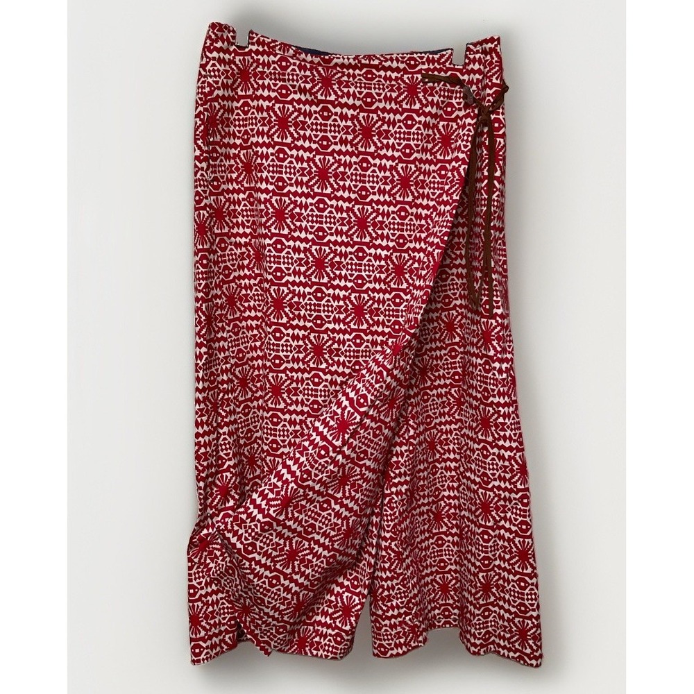 Jean Nassaus California‎ Brand Wrap Front Gauchos Wide Leg Capri Size Med Concho